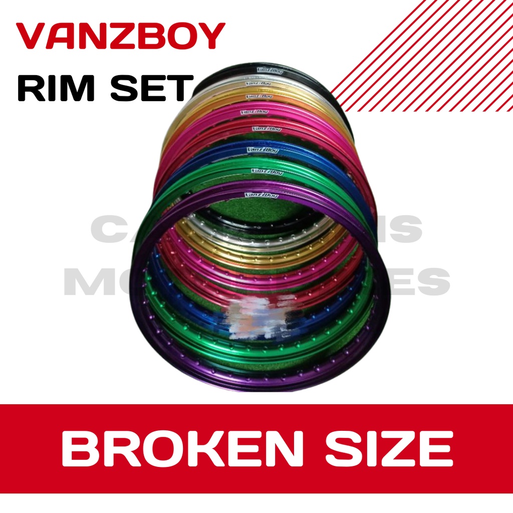 VANZBOY RIM SET Broken size | Shopee Philippines