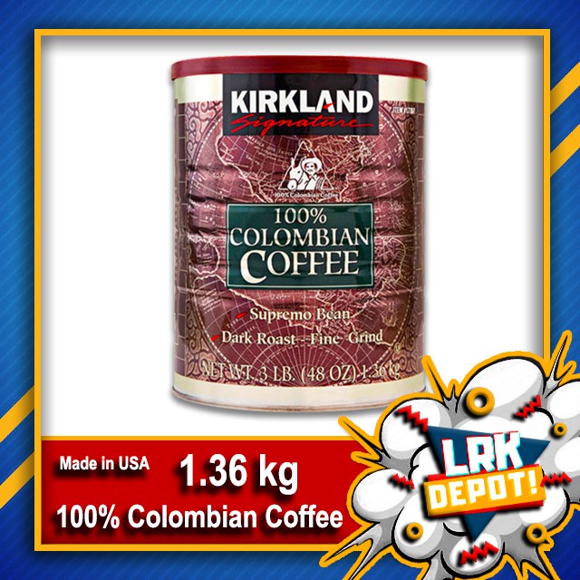 Kirkland Signature 100 Colombian Coffee Supremo Bean Dark RoastFine
