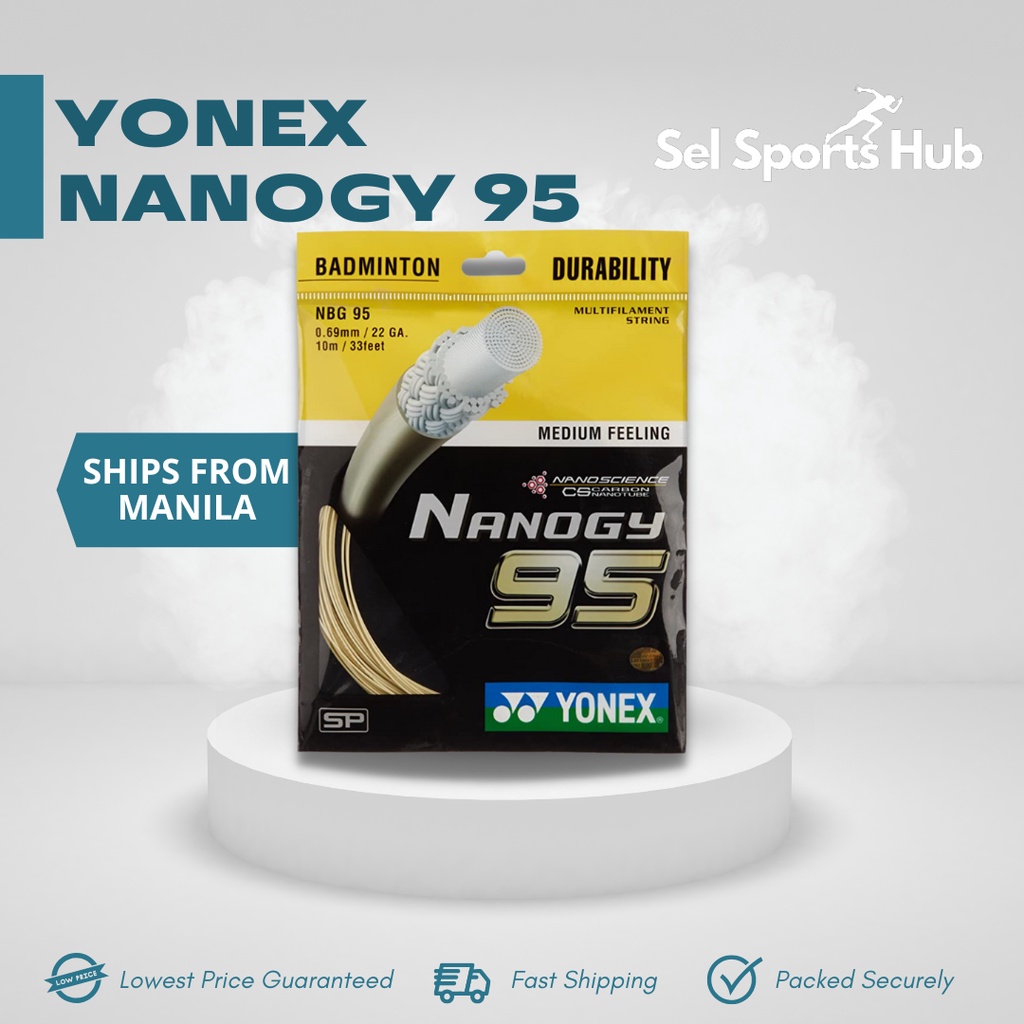 Yonex Nanogy 95 Badminton Racket String, Gut