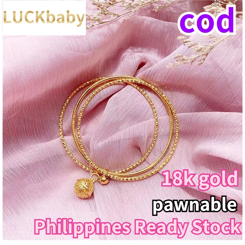 Philippines Ready Stock 18k Gold Pawnable Saudi Gold Original Bracelts