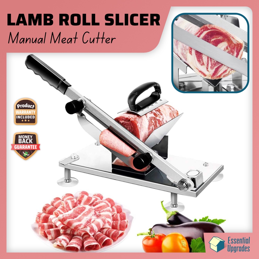 Manual Meat Slicer l Lamb Roll Slicer Meat Roll Cutter Samgyupsal Meat