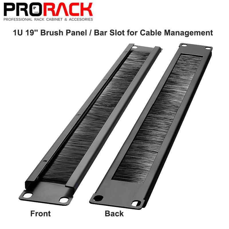 PRORACK 1pc 1U 19'' Rack Mount IT Network Cabinet Brush Panel Bar Slot ...
