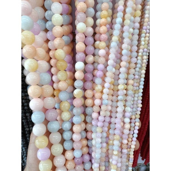 Assorted color Jade Natural stone for bracelets and necklace. | Shopee ...