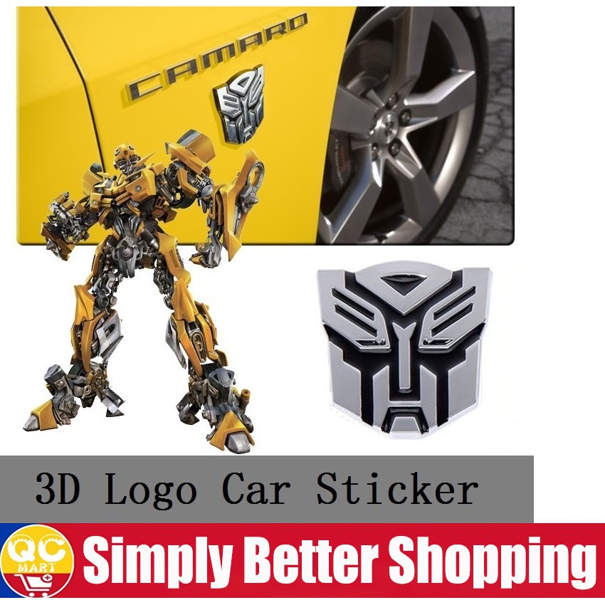 4pcs Optimus & Megatron Transformers Autobot 3D Logo Car Sticker Car ...