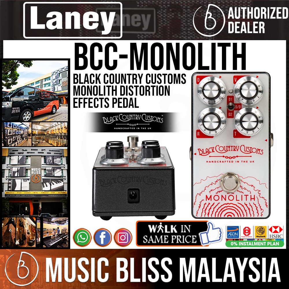 Laney Black Country Customs Monolith Distortion Effects Pedal Shopee