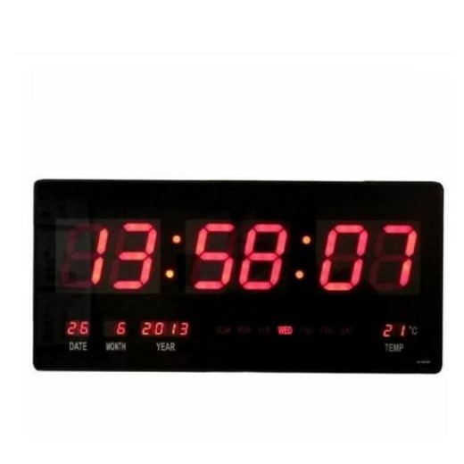 JH4600 18 Inch Large Digital Display LED Wall Clock (Black) | Shopee ...