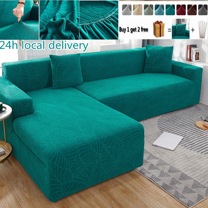 Stretch Embossed velvet sofa cover 1/2/3/4 seat Lshaped universal sofa