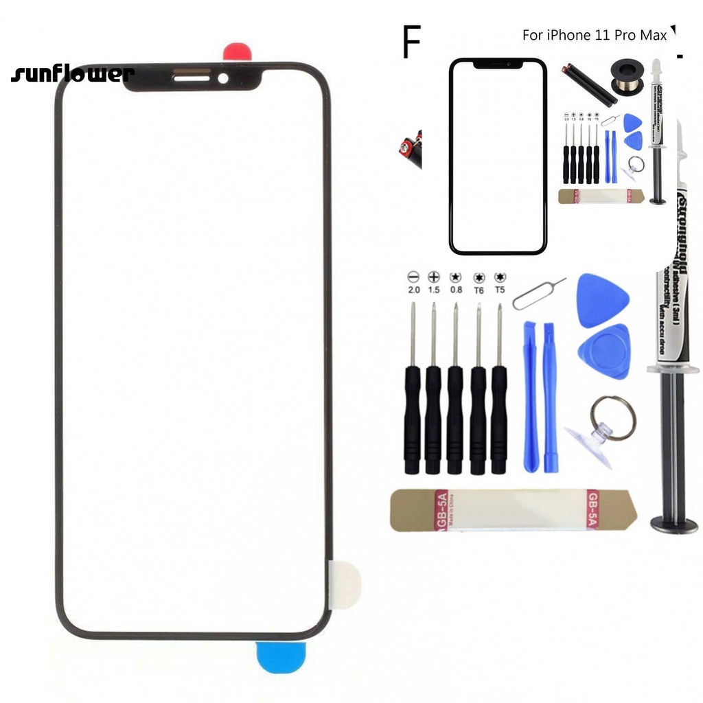 SF Replacement Screen Front Glass Lens Cover UVLOCA Glue Kit for