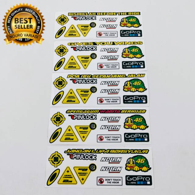Warning Helmet Sticker Helmet visor Glass Helmet NOLAN Quality | Shopee ...
