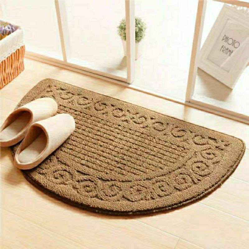 Semiround floor mat bedroom kitchen foyer soft rubber mat toilet water