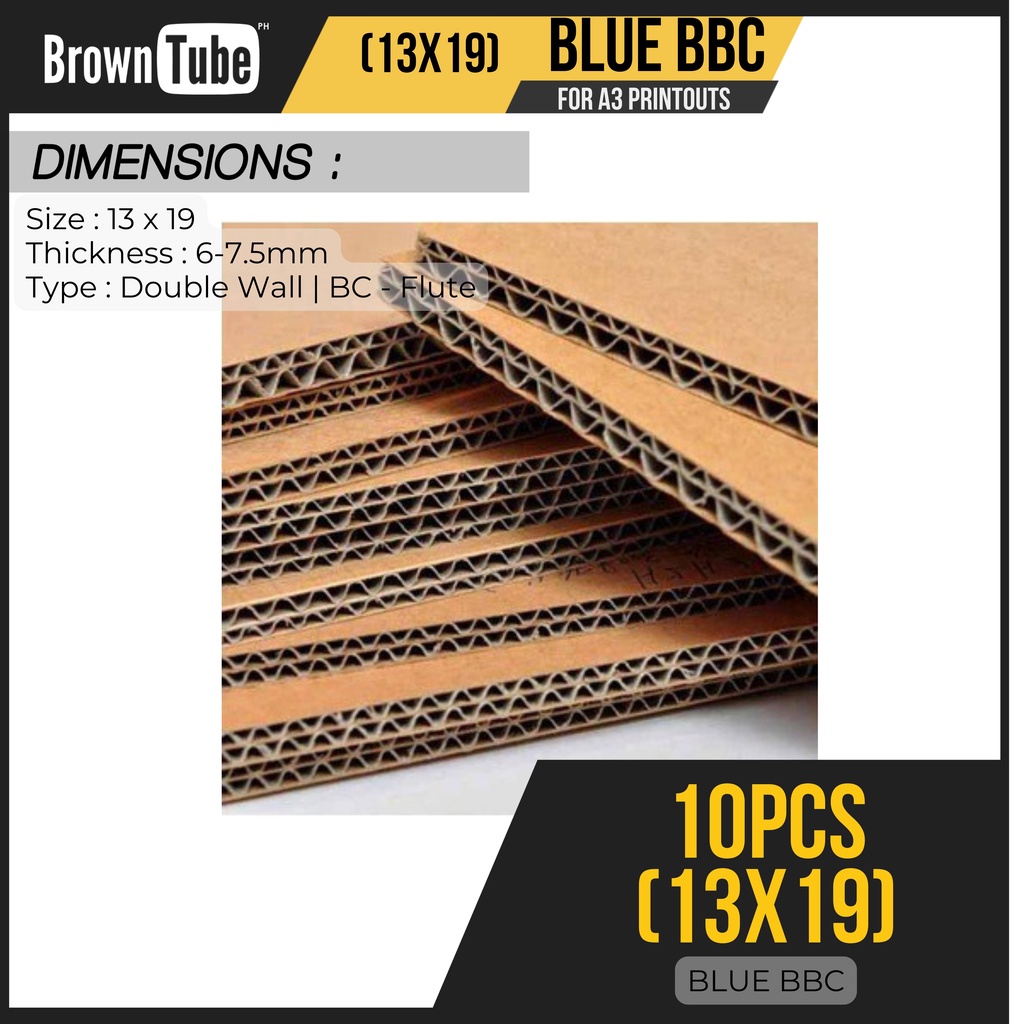 [10pcs] BlueBBC 13 x 19 inches Cardboard Corrugated Brown Kraft Pads