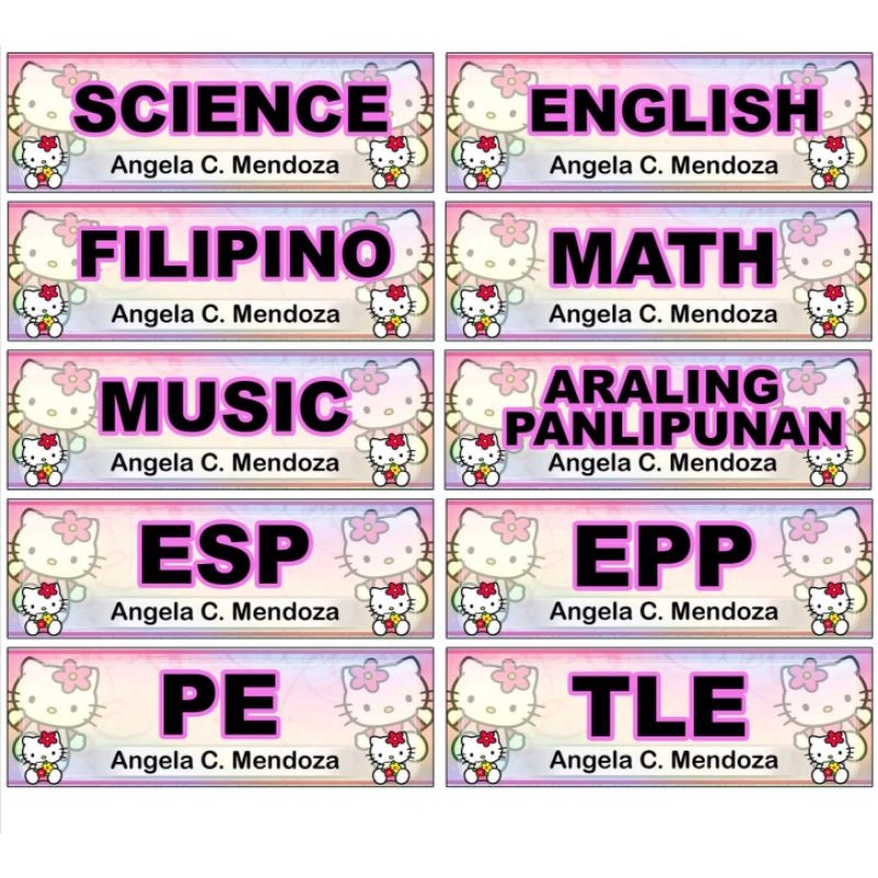 Subject sticker for notebooks | Shopee Philippines