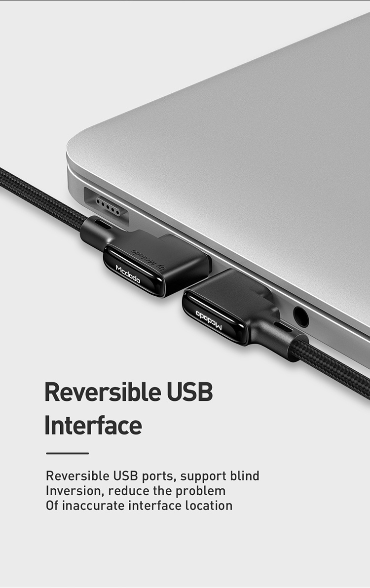 Mcdodo 90° fast charge Cable Support QC4.0 IOS/ Micro USB/Type C smart ...