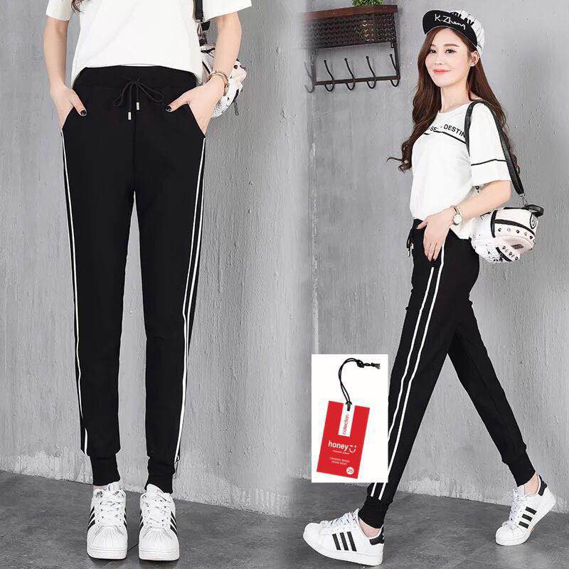 Girl in jogging discount pants