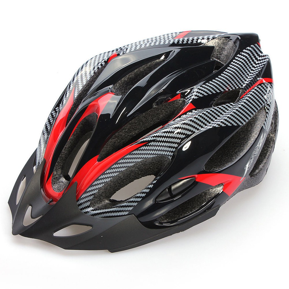 Bike Helmet Lightweight Carbon Fiber Shockproof Adjustable MTB Bicycle Motor Helmets With Brim Shopee Philippines