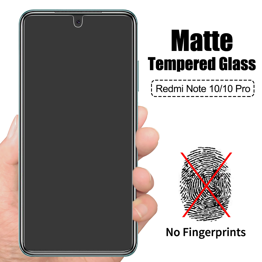 Xiaomi Redmi Note 10 Pro Max Note Pro Max 9T 9A 9C Poco F3 X3 NFC M3  Mi 10T Pro Anti-fingerprint Matte Frosted Tempered Glass Screen Protector