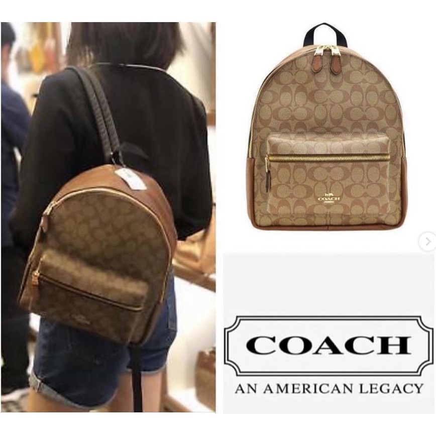 Coach Medium Charlie Leather Backpack | Shopee Philippines