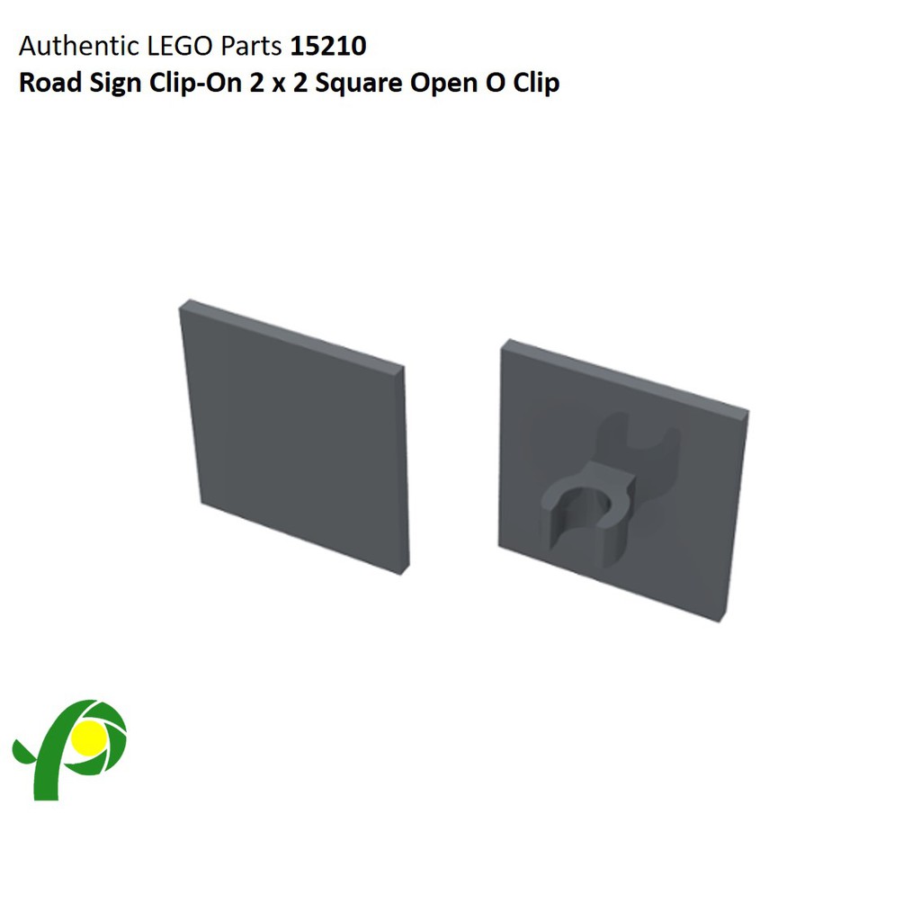 LEGO Parts 15210 / 30258 Road Sign Clip-On 2x2 Square Open O Clip ...