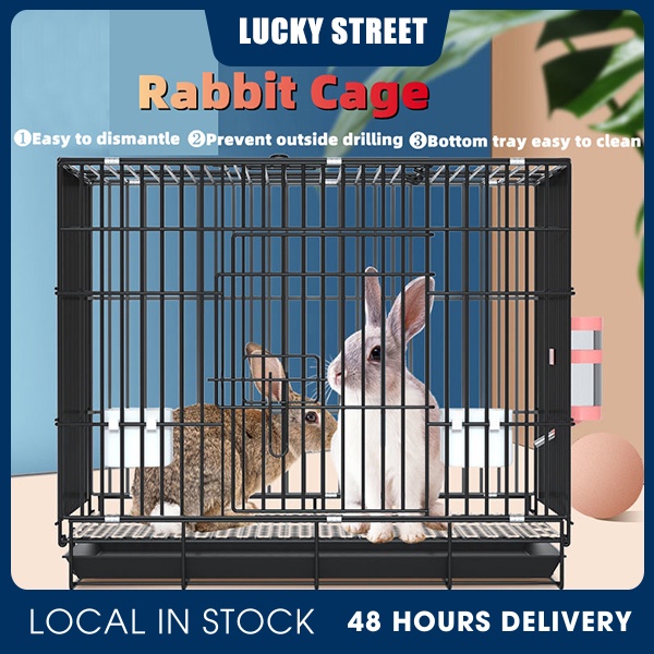 Rabbit Cage Folding Metal Wire Small Pet Habitat Cage Guinea Pigs with