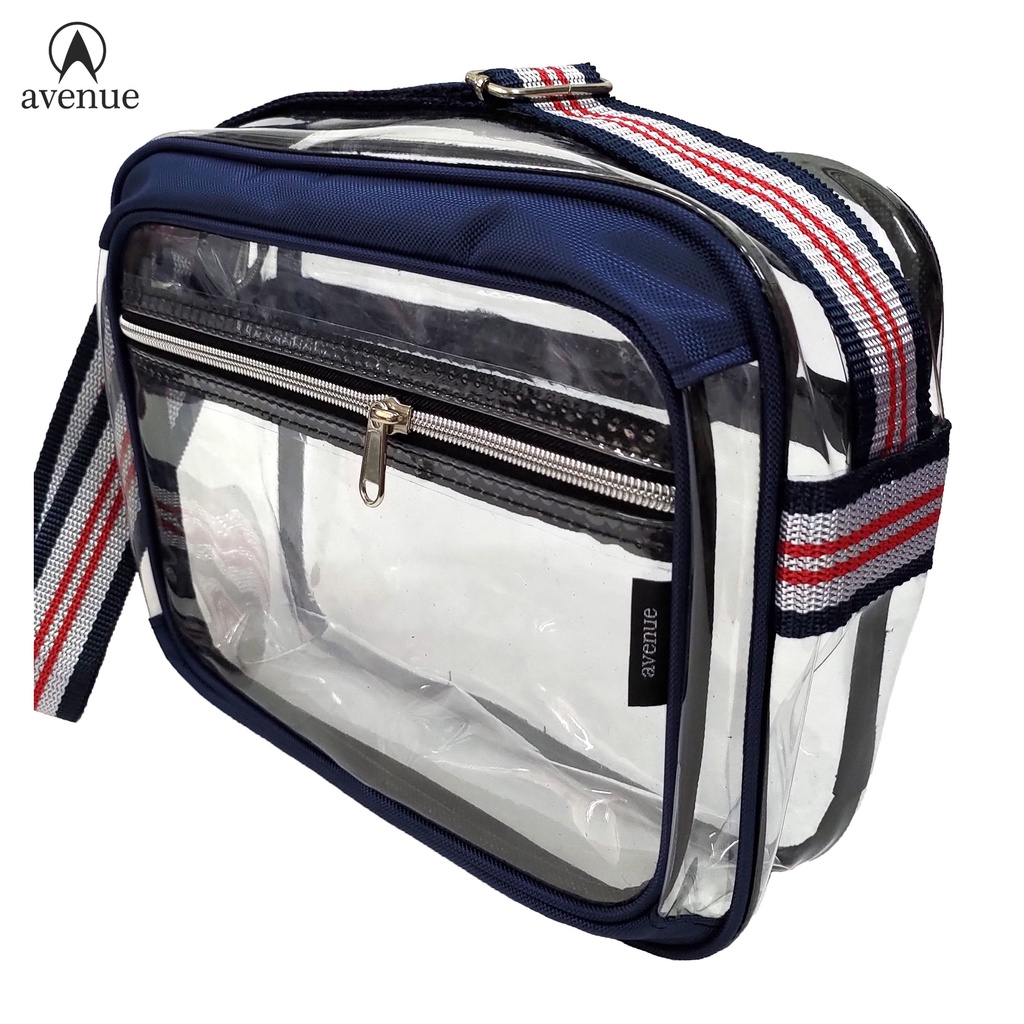 Avenue Transparent PVC Clear Sling Bag 515 Shoulder Bag Thick Plastic