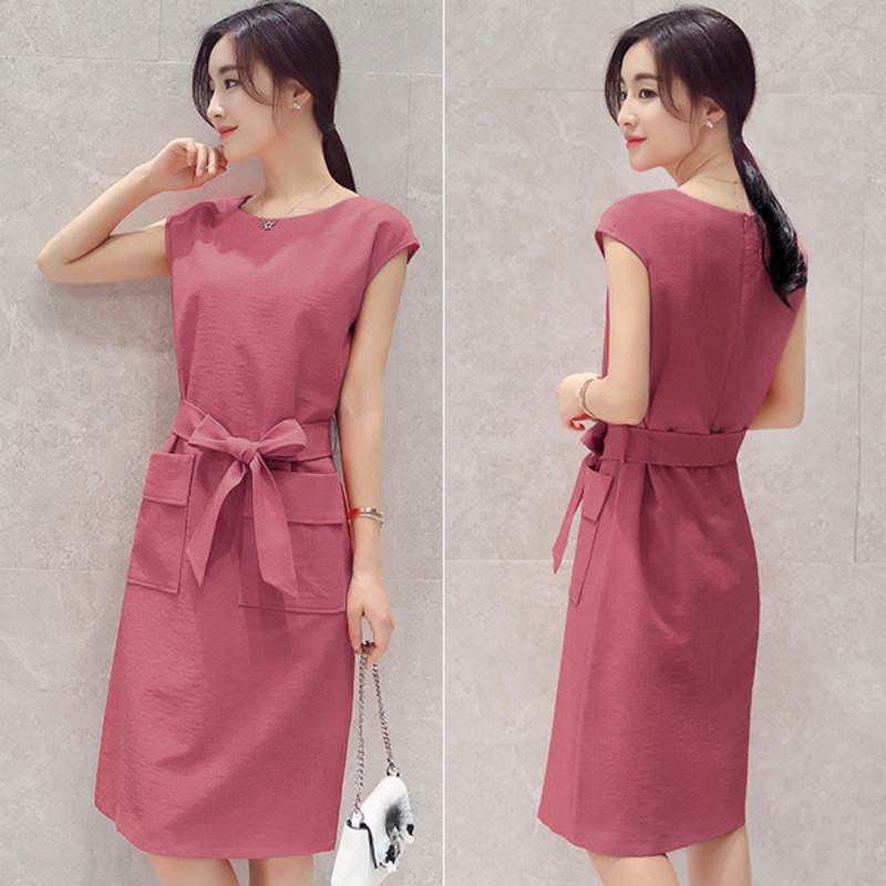 2019 Dress Long Section New Korean Version of Casual Fashion Slim Sleeveless Breathable Women s Clothing spot