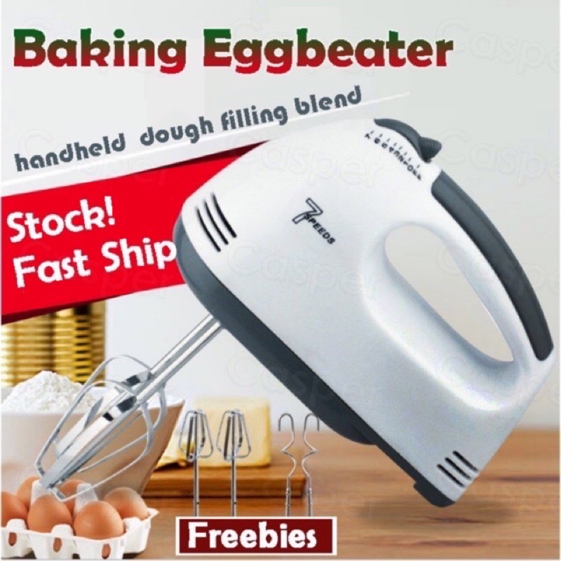 7 Speed Electric Hand cake Mixer machine Whisk Egg Beater Cake Baking Mains  Powered 180W 220V