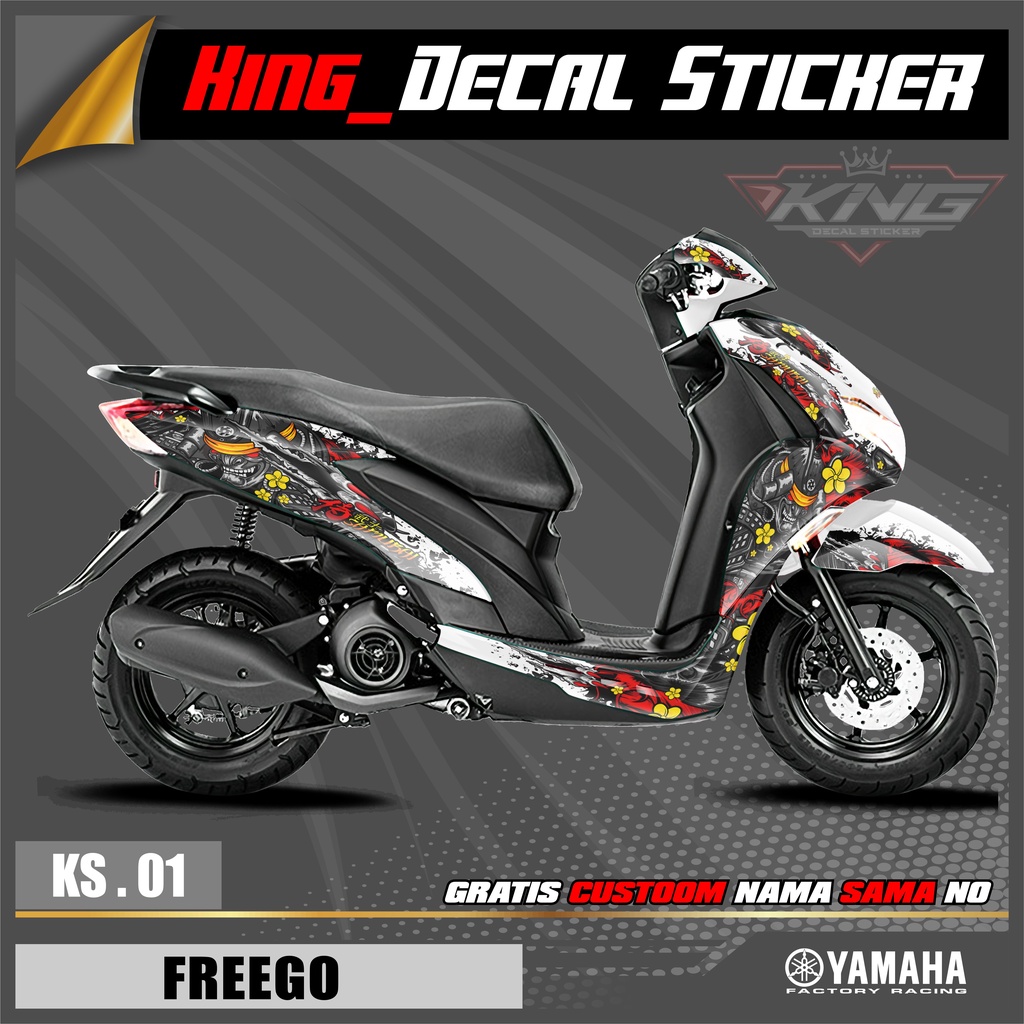 Decal Sticker Yamaha FREEGO Full Body - Decal Sticker Striping ...