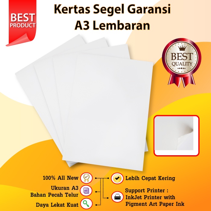 Plain A3 Warranty Seal Paper, Broken Egg Warranty Security Sticker ...