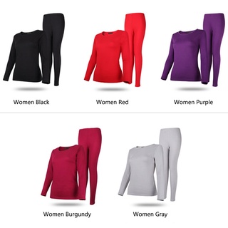 Ready Stock】☞☬Men Women Winter Warm Inner Wear Thermal Underwear Long Johns  Pajama Set