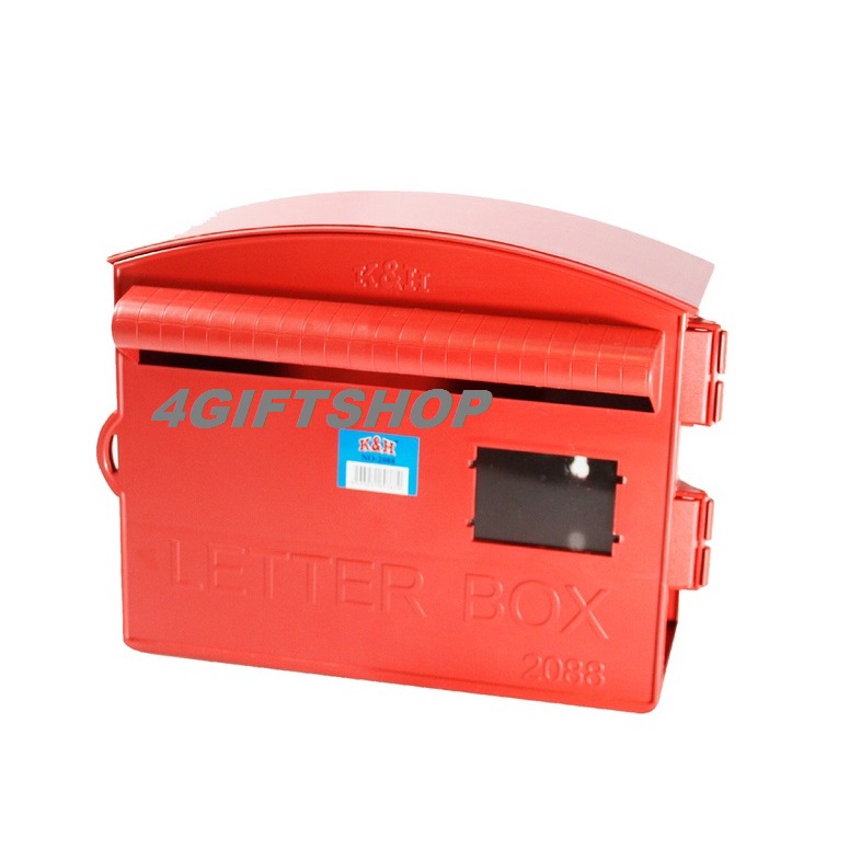 Rectangle Vertical Wall Mount Locking Plastic Mailbox l Letter Post Box l Peti Surat Plastik