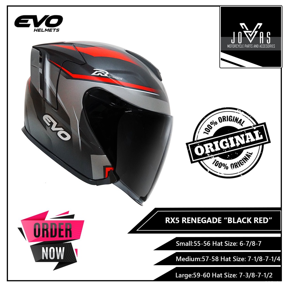 EVO HELMET BRAND EVO RX5 RENEGADE SERIES HALF FACE HELMET kG4m Shopee Philippines