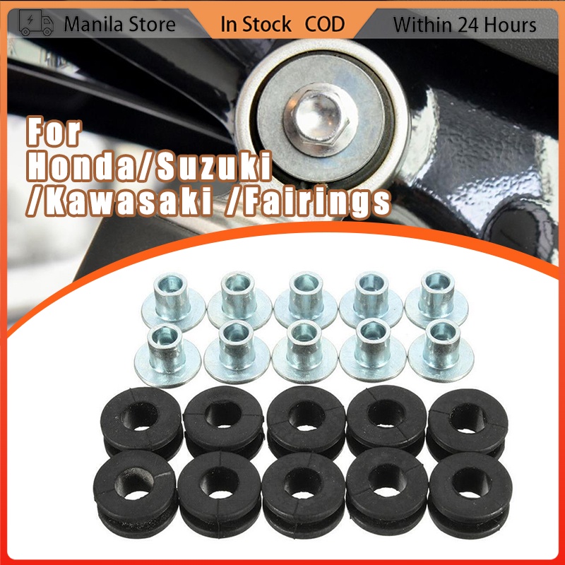 Easy And Convenient For Installation Heavy Duty Motorcycle Grommets, Rubber Grommets, Durable For Replacement Motorcycle Domestic Fairings