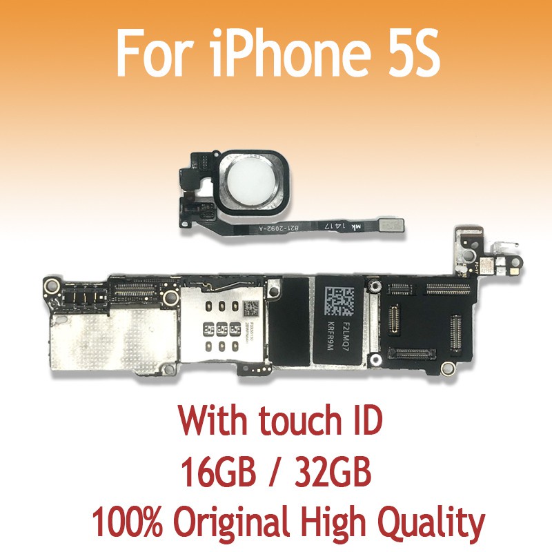 16GB 32GB 64GB motherboard for iPhone 5S with fingerprint with Touch ID
