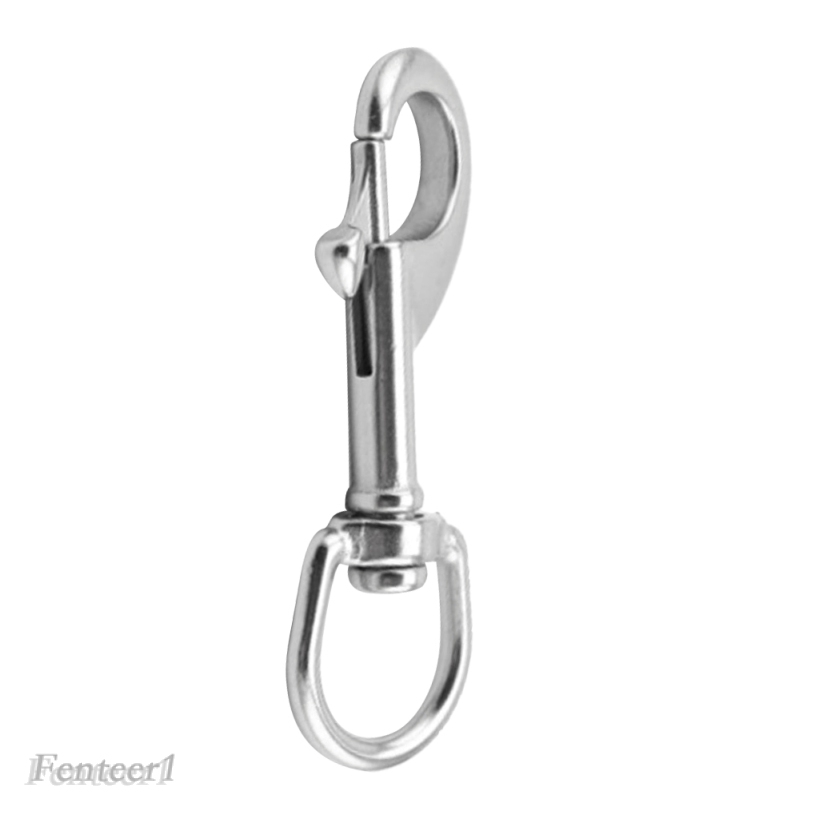 FENTEER1] Heavy Duty Stainless Steel Dog Lead Snap Hook Swivel Trigger Clip  8cm Length