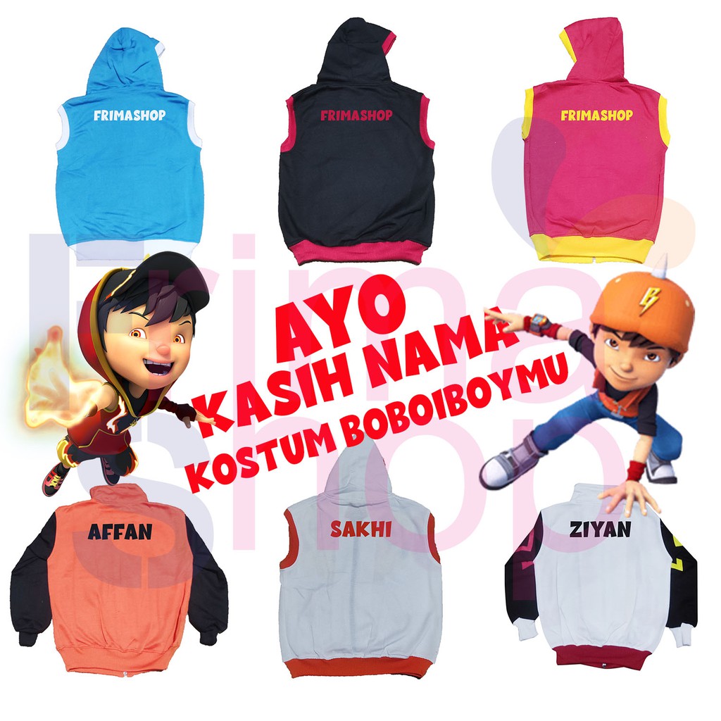 Costume "Name" On BOBOIBOY Jacket & Vest Shopee Philippines