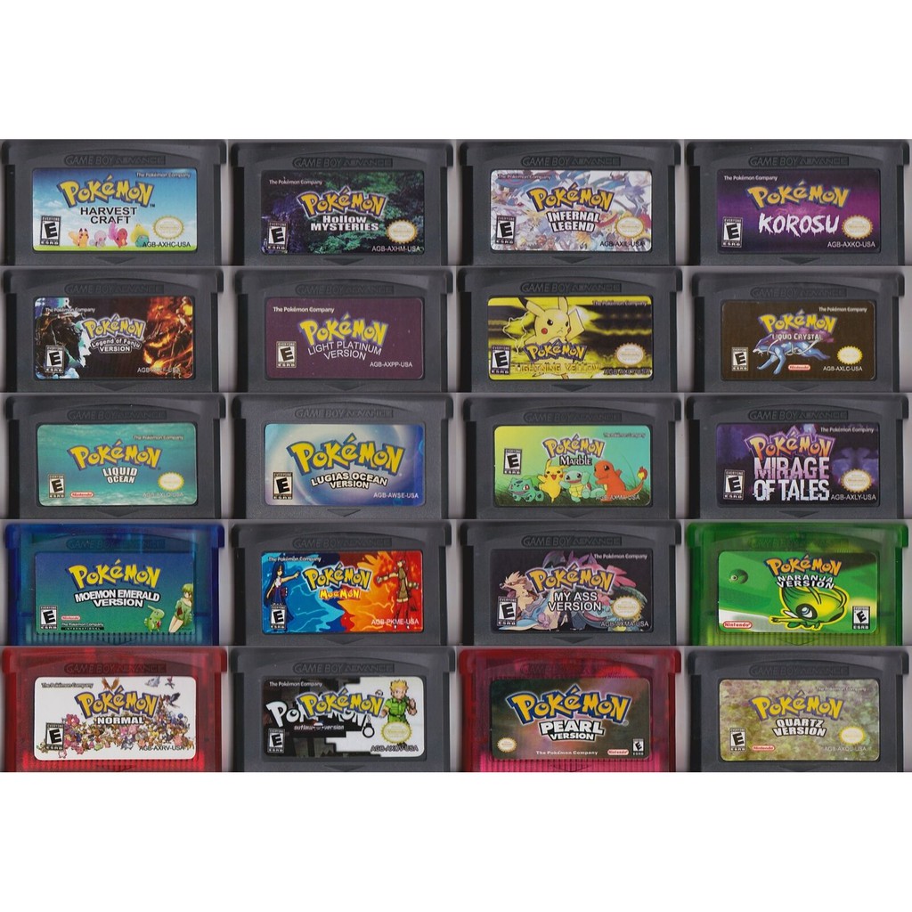 Pokemon Games GBA Game Boy Advance: LIQUID OCEAN,LUGIAS OCEAN VERSION,MY  ASS VERSION