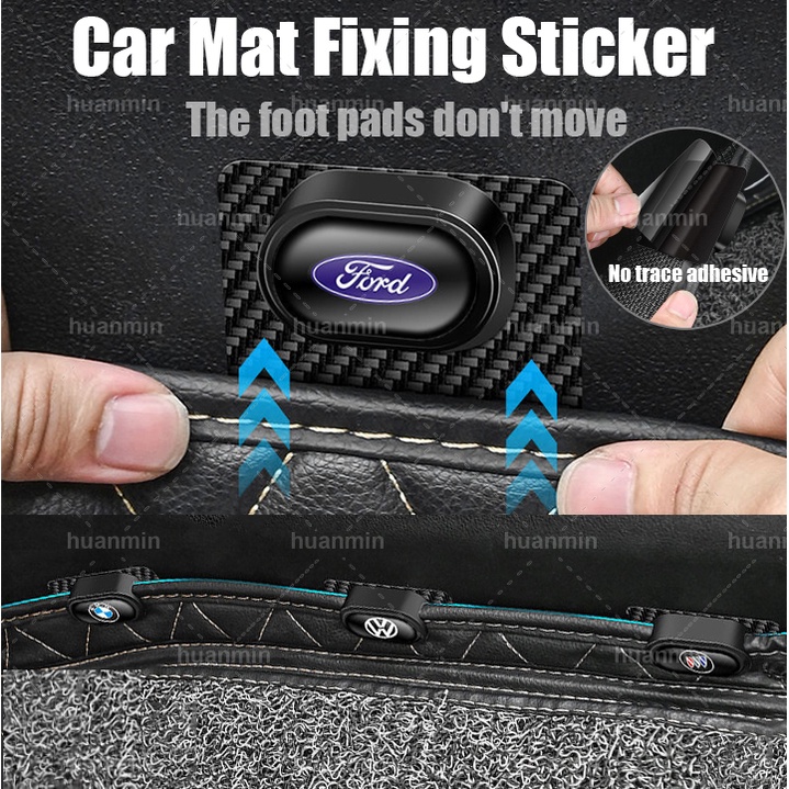 Ford Car Foot Pad Fixed Sticker Carbon Fiber Buckle Tail Box Pad ...