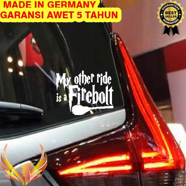Cutting Sticker My Other Ride Firebolt Harry P Phoenix Star Wiper Car ...