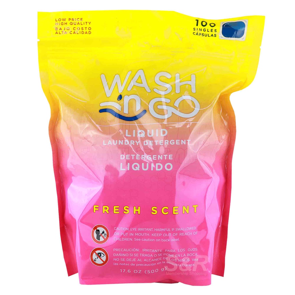 Wash N Go Liquid Laundry Detergent Fresh Scent 100pcs Shopee Philippines