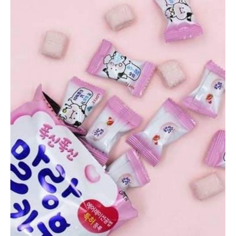Lotte Malang Cow Strawberry Soft Candy -79g | Shopee Philippines
