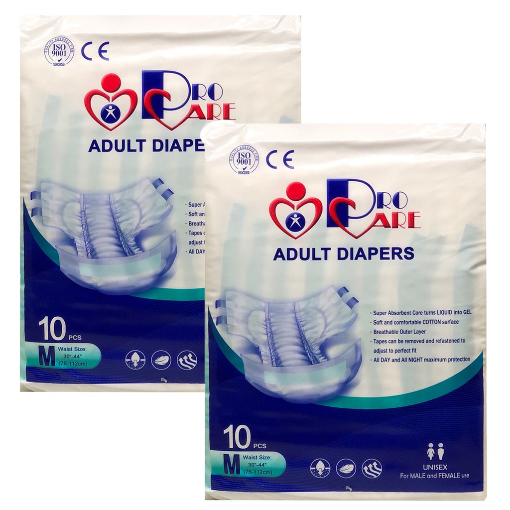 Adult Diaper - Procare Medium Unisex 2 PACKS