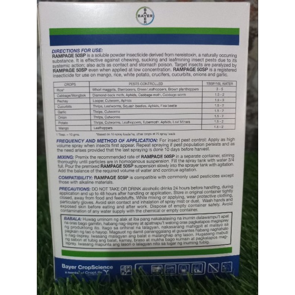 Bayer Rampage 50SP Insecticide | Shopee Philippines