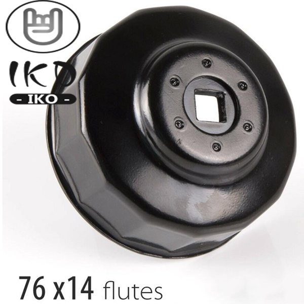 76mm 14 Flutes Car Oil Filter Cap Type Wrench Remover Tool with 3/8