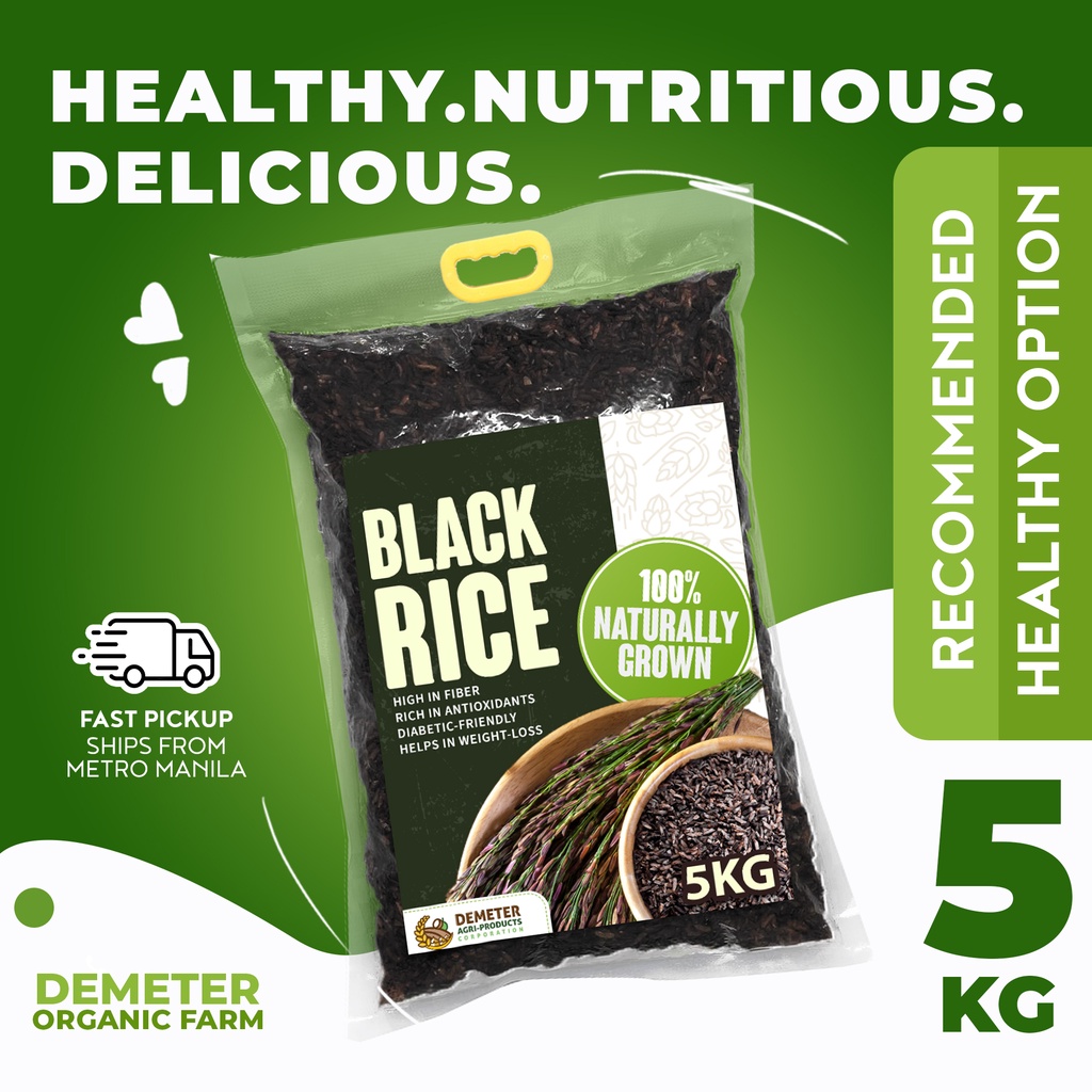 Healthy Black Rice 5kg by Demeter Organic Farm Superfood Delicious