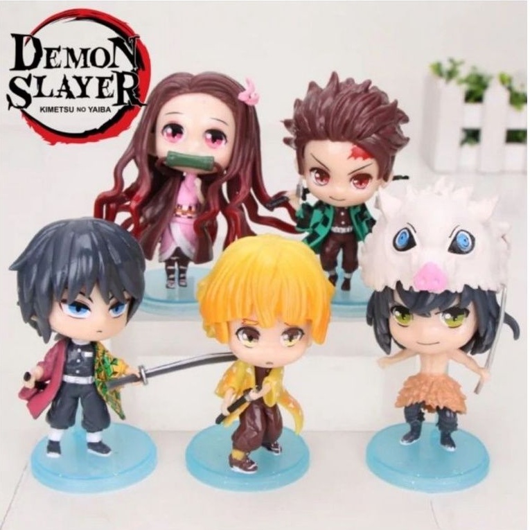 Pack 4 Figurines Demon Slayer - Tanjiro, Nezuko, Zenitsu, Inosuke - PVC