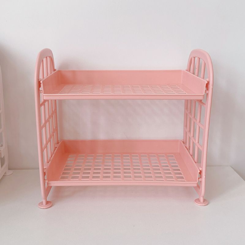 Double-layered Organizer Storage Rack Plastic Simple Household Desktop ...