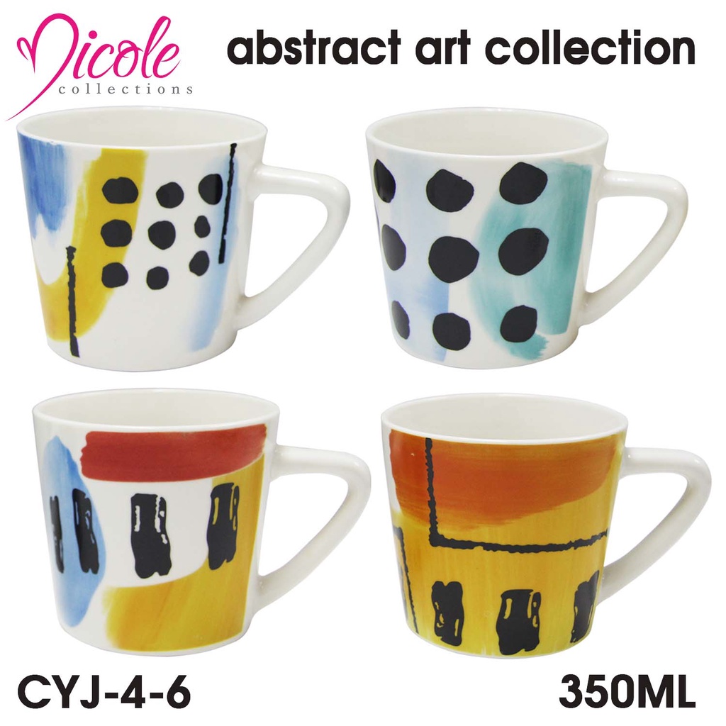 ABSTRACT ART COLLECTION CERAMIC MUGS / CYJ-4-6 | Shopee Philippines