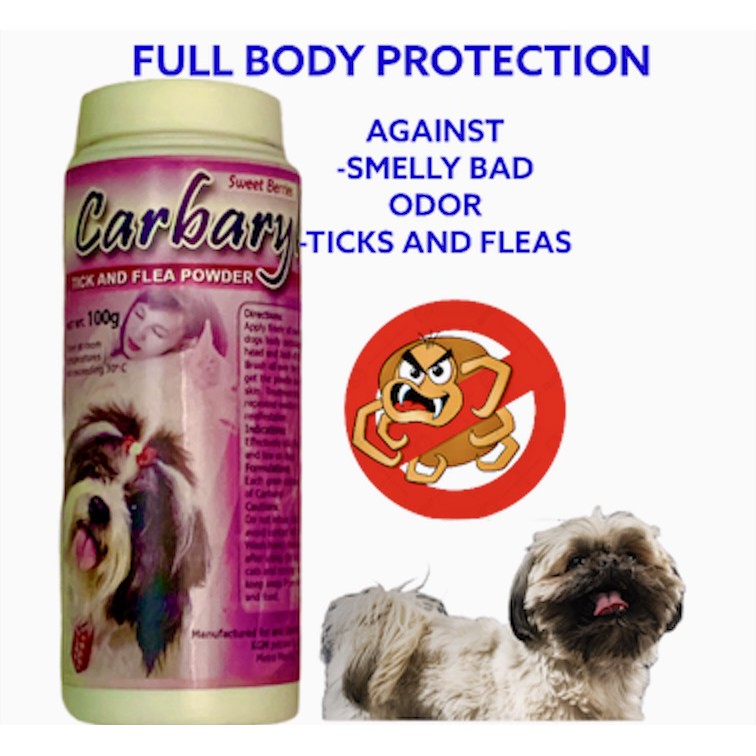 CARBARYL ANTI TICK AND FLEA KILLER SMELLY ODOR REMOVER POWDER LONG