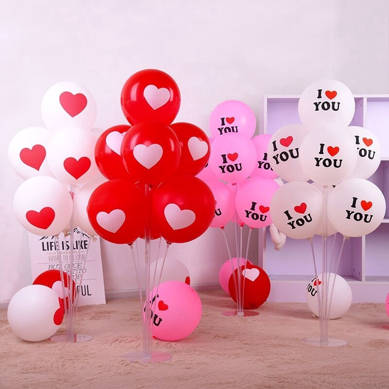 Red Love Heart Latex Balloons Wedding Confession Anniversary Decoration ...