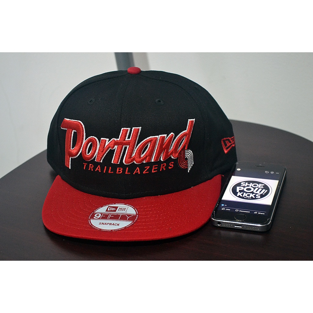Casquette New Era Vintage Portland Trail Blazers, Noire, Laine, Taille 7, état Très Bon